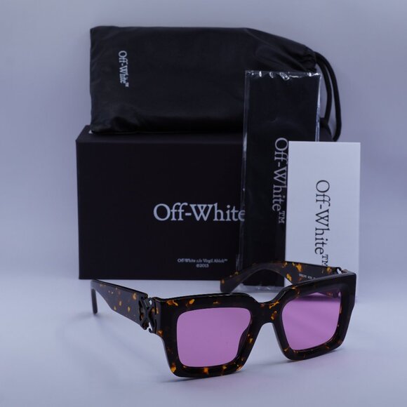 Off-White OERI14D MYSTIC 6030 Square Sunglasses – Havana/Pink - Picture 1 of 10